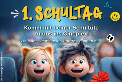 Kinder mit Schultüte im Kino
