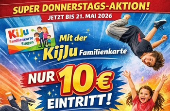 Plakat: Indoor-Spielplatz, Kinder springen auf Trampolin