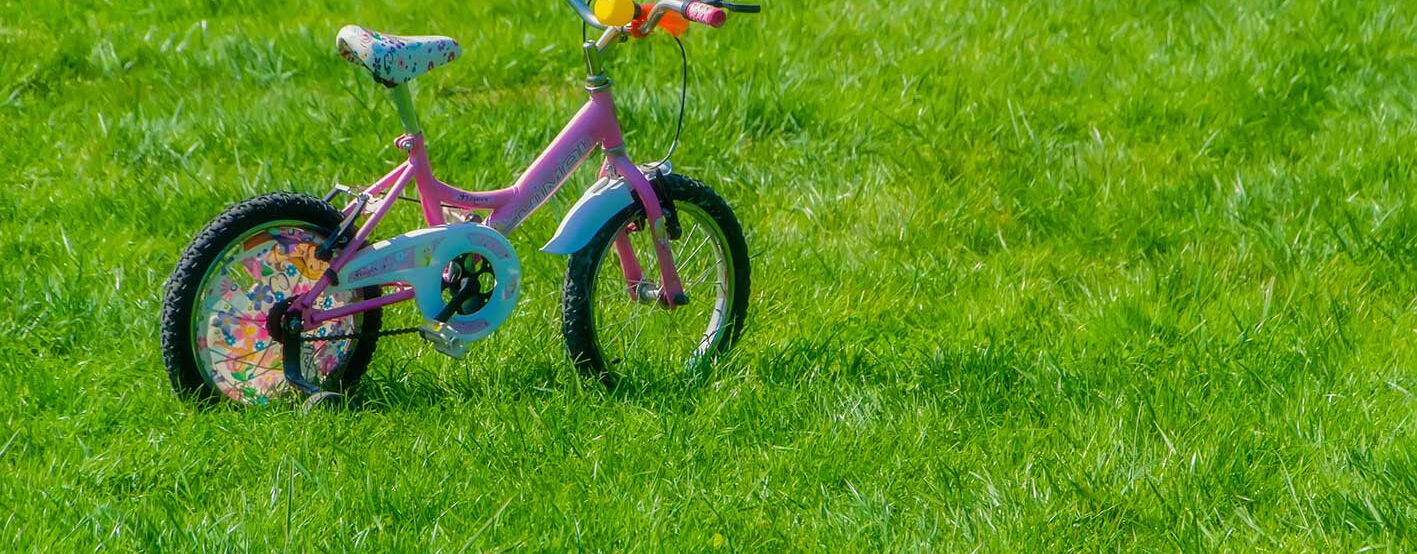 Kinderfahrrad in Wiese