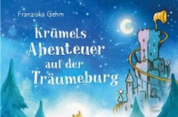 Buchcover: Zeichnung eines lesenden Elfen - unter einem Sternenhimmel im Wald am Fuße einer großen Burg