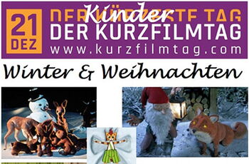 Plakat mit Fotos der vier Kurzfilme. Überschrift: "Winter & Weihnachten"